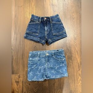 Girls (Size7) Dark Blue Denim Shorts (2 pair)